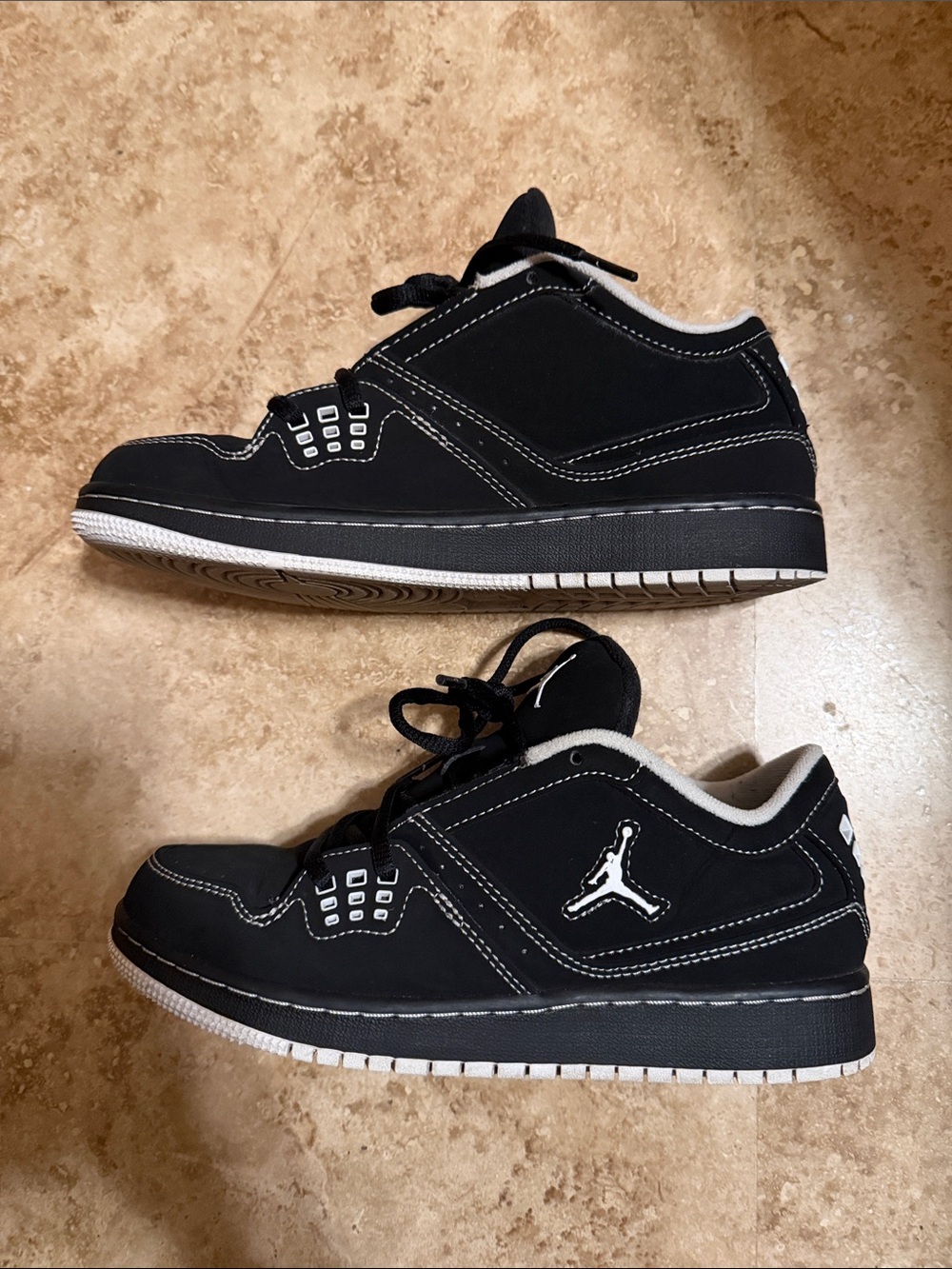 Jordan Black Low-Top Sneakers with White Accents